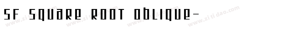 SF Square Root Oblique字体转换